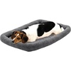 image:imageFurHaven Dog Bed for Extra Small Dogs amp Cats Bolster Crate Pad with Soft Supportive Base for Carriers amp Kennels Machine Washable Extra Small Sherpa Fleece CreamGray