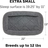 image:imageFurHaven Dog Bed for Extra Small Dogs amp Cats Bolster Crate Pad with Soft Supportive Base for Carriers amp Kennels Machine Washable Extra Small Sherpa Fleece GraySmall Pack of 2