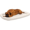 image:imageFurHaven Dog Bed for Extra Small Dogs amp Cats Bolster Crate Pad with Soft Supportive Base for Carriers amp Kennels Machine Washable Extra Small Sherpa Fleece CreamCream