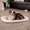 image:imageFurHaven Dog Bed for Extra Small Dogs amp Cats Bolster Crate Pad with Soft Supportive Base for Carriers amp Kennels Machine Washable Extra Small Sherpa Fleece CreamCream