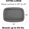 image:imageFurHaven Dog Bed for Extra Small Dogs amp Cats Bolster Crate Pad with Soft Supportive Base for Carriers amp Kennels Machine Washable Extra Small Sherpa Fleece CreamGray