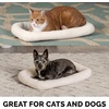 image:imageFurHaven Dog Bed for Extra Small Dogs amp Cats Bolster Crate Pad with Soft Supportive Base for Carriers amp Kennels Machine Washable Extra Small Sherpa Fleece CreamCream