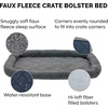image:imageFurHaven Dog Bed for Extra Small Dogs amp Cats Bolster Crate Pad with Soft Supportive Base for Carriers amp Kennels Machine Washable Extra Small Sherpa Fleece CreamGray