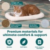 image:imageFurHaven Dog Bed for Extra Small Dogs amp Cats Bolster Crate Pad with Soft Supportive Base for Carriers amp Kennels Machine Washable Extra Small Sherpa Fleece CreamGray