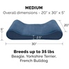 image:imageFurHaven Replacement Dog Bed Cover Contour Luxe Lounger Design Soft amp Breathable Fabric for Cozy Comfort Machine Washable Jumbo XL Ultra Plush Faux Fur amp Suede ChocolateMicrovelvet Stellar Blue