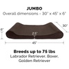 image:imageFurHaven Replacement Dog Bed Cover Contour Luxe Lounger Design Soft amp Breathable Fabric for Cozy Comfort Machine Washable Jumbo XL Ultra Plush Faux Fur amp Suede ChocolateMicrovelvet Espresso