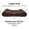 image:imageFurHaven Replacement Dog Bed Cover Contour Luxe Lounger Design Soft amp Breathable Fabric for Cozy Comfort Machine Washable Jumbo XL Ultra Plush Faux Fur amp Suede ChocolateMicrovelvet Espresso