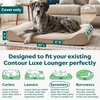 image:imageFurHaven Replacement Dog Bed Cover Contour Luxe Lounger Design Soft amp Breathable Fabric for Cozy Comfort Machine Washable Jumbo XL Ultra Plush Faux Fur amp Suede ChocolateUltra Plush Cream