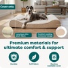image:imageFurHaven Replacement Dog Bed Cover Contour Luxe Lounger Design Soft amp Breathable Fabric for Cozy Comfort Machine Washable Jumbo XL Ultra Plush Faux Fur amp Suede ChocolateUltra Plush Cream