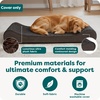 image:imageFurHaven Replacement Dog Bed Cover Contour Luxe Lounger Design Soft amp Breathable Fabric for Cozy Comfort Machine Washable Jumbo XL Ultra Plush Faux Fur amp Suede ChocolateUltra Plush Chocolate