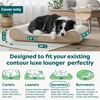 image:imageFurHaven Replacement Dog Bed Cover Contour Luxe Lounger Design Soft amp Breathable Fabric for Cozy Comfort Machine Washable Jumbo XL Ultra Plush Faux Fur amp Suede ChocolateUltra Plush Cream