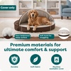 image:imageFurHaven Replacement Dog Bed Cover for Sherpa amp Suede Snuggery Fits Cool GelTop Foam Beds amp Solid Orthopedic Foam Beds Machine Washable Jumbo XL 44 inch GrayFaux Lambswool  Suede Espresso