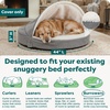 image:imageFurHaven Replacement Dog Bed Cover for Sherpa amp Suede Snuggery Fits Cool GelTop Foam Beds amp Solid Orthopedic Foam Beds Machine Washable Jumbo XL 44 inch GrayFaux Lambswool  Suede Gray