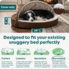 image:imageFurHaven Replacement Dog Bed Cover for Sherpa amp Suede Snuggery Fits Cool GelTop Foam Beds amp Solid Orthopedic Foam Beds Machine Washable Jumbo XL 44 inch GrayFaux Lambswool  Suede Espresso