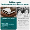 image:imageFurHaven Replacement Dog Bed Cover for Sherpa amp Suede Snuggery Fits Cool GelTop Foam Beds amp Solid Orthopedic Foam Beds Machine Washable Jumbo XL 44 inch GrayFaux Lambswool  Suede Espresso