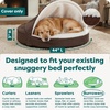 image:imageFurHaven Replacement Dog Bed Cover for Sherpa amp Suede Snuggery Fits Cool GelTop Foam Beds amp Solid Orthopedic Foam Beds Machine Washable Jumbo XL 44 inch GrayFaux Lambswool  Suede Espresso