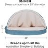 image:imageFurHaven Replacement Dog Bed Cover for Sherpa amp Suede Snuggery Fits Cool GelTop Foam Beds amp Solid Orthopedic Foam Beds Machine Washable Jumbo XL 44 inch GrayFaux Lambswool  Suede Blue