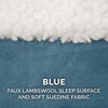 image:imageFurHaven Replacement Dog Bed Cover for Sherpa amp Suede Snuggery Fits Cool GelTop Foam Beds amp Solid Orthopedic Foam Beds Machine Washable Jumbo XL 44 inch GrayFaux Lambswool  Suede Blue