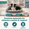 image:imageFurHaven Replacement Dog Bed Cover for Sherpa amp Suede Snuggery Fits Cool GelTop Foam Beds amp Solid Orthopedic Foam Beds Machine Washable Jumbo XL 44 inch GrayFaux Lambswool  Suede Gray