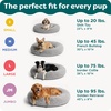 image:imageFurhaven 23 Round Calming Donut Dog Bed for Indoor Cats amp Small Dogs Washable For Dogs Up to 20 lbs  Shaggy Plush Long Faux Fur Donut Bed  Gray Small 230L x 230W x 90ThGray