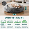 image:imageFurhaven 23 Round Calming Donut Dog Bed for Indoor Cats amp Small Dogs Washable For Dogs Up to 20 lbs  Shaggy Plush Long Faux Fur Donut Bed  Gray Small 230L x 230W x 90ThGray