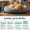 image:imageFurhaven 23 Round Calming Donut Dog Bed for Indoor Cats amp Small Dogs Washable For Dogs Up to 20 lbs  Shaggy Plush Long Faux Fur Donut Bed  Gray Small 230L x 230W x 90ThGray
