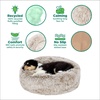 image:imageFurhaven 23 Round Calming Donut Dog Bed for Indoor Cats amp Small Dogs Washable For Dogs Up to 20 lbs  Shaggy Plush Long Faux Fur Donut Bed  Gray Small 230L x 230W x 90ThDriftwood