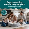 image:imageFurhaven 23 Round Calming Donut Dog Bed for Indoor Cats amp Small Dogs Washable For Dogs Up to 20 lbs  Shaggy Plush Long Faux Fur Donut Bed  Gray Small 230L x 230W x 90ThMist Gray