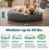 image:imageFurhaven 23 Round Calming Donut Dog Bed for Indoor Cats amp Small Dogs Washable For Dogs Up to 20 lbs  Shaggy Plush Long Faux Fur Donut Bed  Gray Small 230L x 230W x 90ThGray