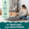 image:imageFurhaven 23 Round Calming Donut Dog Bed for Indoor Cats amp Small Dogs Washable For Dogs Up to 20 lbs  Shaggy Plush Long Faux Fur Donut Bed  Gray Small 230L x 230W x 90ThTaupe