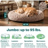 image:imageFurhaven 23 Round Calming Donut Dog Bed for Indoor Cats amp Small Dogs Washable For Dogs Up to 20 lbs  Shaggy Plush Long Faux Fur Donut Bed  Gray Small 230L x 230W x 90ThTaupe
