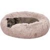 image:imageFurhaven 23 Round Calming Donut Dog Bed for Indoor Cats amp Small Dogs Washable For Dogs Up to 20 lbs  Shaggy Plush Long Faux Fur Donut Bed  Gray Small 230L x 230W x 90ThTaupe