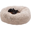 image:imageFurhaven 23 Round Calming Donut Dog Bed for Indoor Cats amp Small Dogs Washable For Dogs Up to 20 lbs  Shaggy Plush Long Faux Fur Donut Bed  Gray Small 230L x 230W x 90ThTaupe