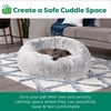 image:imageFurhaven 23 Round Calming Donut Dog Bed for Indoor Cats amp Small Dogs Washable For Dogs Up to 20 lbs  Shaggy Plush Long Faux Fur Donut Bed  Gray Small 230L x 230W x 90ThMist Gray