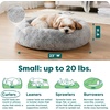 image:imageFurhaven 23 Round Calming Donut Dog Bed for Indoor Cats amp Small Dogs Washable For Dogs Up to 20 lbs  Shaggy Plush Long Faux Fur Donut Bed  Gray Small 230L x 230W x 90ThMist Gray