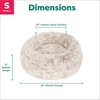 image:imageFurhaven 23 Round Calming Donut Dog Bed for Indoor Cats amp Small Dogs Washable For Dogs Up to 20 lbs  Shaggy Plush Long Faux Fur Donut Bed  Gray Small 230L x 230W x 90ThDriftwood