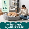 image:imageFurhaven 23 Round Calming Donut Dog Bed for Indoor Cats amp Small Dogs Washable For Dogs Up to 20 lbs  Shaggy Plush Long Faux Fur Donut Bed  Gray Small 230L x 230W x 90ThGray