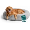 image:imageFurhaven 23 Round Calming Donut Dog Bed for Indoor Cats amp Small Dogs Washable For Dogs Up to 20 lbs  Shaggy Plush Long Faux Fur Donut Bed  Gray Small 230L x 230W x 90ThMist Gray