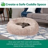 image:imageFurhaven 23 Round Calming Donut Dog Bed for Indoor Cats amp Small Dogs Washable For Dogs Up to 20 lbs  Shaggy Plush Long Faux Fur Donut Bed  Gray Small 230L x 230W x 90ThTaupe