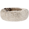 image:imageFurhaven 23 Round Calming Donut Dog Bed for Indoor Cats amp Small Dogs Washable For Dogs Up to 20 lbs  Shaggy Plush Long Faux Fur Donut Bed  Gray Small 230L x 230W x 90ThDriftwood