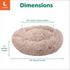 image:imageFurhaven 23 Round Calming Donut Dog Bed for Indoor Cats amp Small Dogs Washable For Dogs Up to 20 lbs  Shaggy Plush Long Faux Fur Donut Bed  Gray Small 230L x 230W x 90ThTaupe