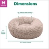 image:imageFurhaven 23 Round Calming Donut Dog Bed for Indoor Cats amp Small Dogs Washable For Dogs Up to 20 lbs  Shaggy Plush Long Faux Fur Donut Bed  Gray Small 230L x 230W x 90ThTaupe