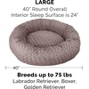image:imageFurhaven 23 Round Donut Dog Bed for Indoor Cats amp Small Dogs Washable For Dogs Up to 20 lbs  Plush amp Diamond Print Donut Bed  Aqua SmallCurly Faux Fur Cocoa Dust