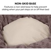 image:imageFurhaven 23 Round Donut Dog Bed for Indoor Cats amp Small Dogs Washable For Dogs Up to 20 lbs  Plush amp Diamond Print Donut Bed  Aqua SmallCurly Faux Fur Cocoa Dust