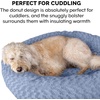 image:imageFurhaven 23 Round Donut Dog Bed for Indoor Cats amp Small Dogs Washable For Dogs Up to 20 lbs  Plush amp Diamond Print Donut Bed  Aqua SmallCurly Faux Fur Fresh Blueberry