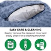 image:imageFurhaven 23 Round Donut Dog Bed for Indoor Cats amp Small Dogs Washable For Dogs Up to 20 lbs  Plush amp Diamond Print Donut Bed  Aqua SmallCurly Faux Fur Fresh Blueberry