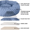 image:imageFurhaven 23 Round Donut Dog Bed for Indoor Cats amp Small Dogs Washable For Dogs Up to 20 lbs  Plush amp Diamond Print Donut Bed  Aqua SmallCurly Faux Fur Fresh Blueberry