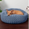 image:imageFurhaven 23 Round Donut Dog Bed for Indoor Cats amp Small Dogs Washable For Dogs Up to 20 lbs  Plush amp Diamond Print Donut Bed  Aqua SmallCurly Faux Fur Fresh Blueberry