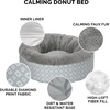 image:imageFurhaven 23 Round Donut Dog Bed for Indoor Cats amp Small Dogs Washable For Dogs Up to 20 lbs  Plush amp Diamond Print Donut Bed  Aqua SmallPlush  Diamond Print Gray