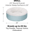 image:imageFurhaven 23 Round Donut Dog Bed for Indoor Cats amp Small Dogs Washable For Dogs Up to 20 lbs  Plush amp Diamond Print Donut Bed  Aqua SmallPlush  Diamond Print Aqua